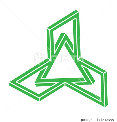 Impossible shapes. Optical illusion. Sacred geometry figures. Abstract eternal geometric objects. Impossible endless outline. Optical art. Impossible geometry shape on a white background. Logo. Impossible shapes. Optical illusion. Sacred geometry figures. Abstract eternal geometric objects. Impossible endless outline. Optical art. Impossible geometry shape on a white background. Logo. 141248599