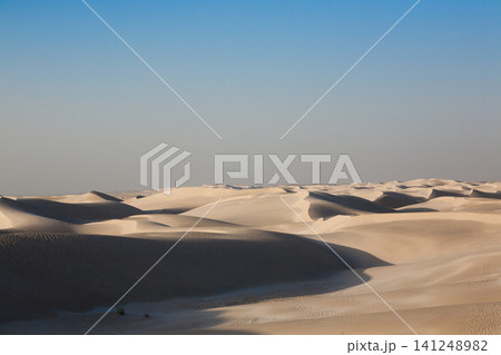 White dunes near Al Khaluf, Oman desert White dunes near Al Khaluf, Oman desert 141248982