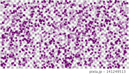 Abstract pattern of purple and lavender squares with varying shades and sizes on a transparent background, creating a visually dynamic texture for design purposes Abstract pattern of purple and lavender squares with varying shades and sizes on a transparent background, creating a visually dynamic texture for design purposes 141249513