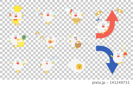 Egg character set color 1 Egg character set color 1 141249731