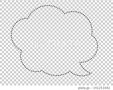 Illustration of a cloud with a dotted speech bubble Illustration of a cloud with a dotted speech bubble 141251042