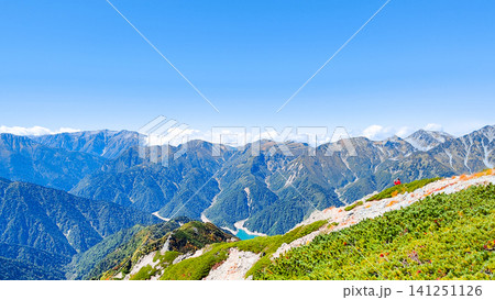 秋の針ノ木岳・蓮華岳登山(針ノ木岳山頂から鳶山・鷲岳・獅子岳方面の眺め) 秋の針ノ木岳・蓮華岳登山(針ノ木岳山頂から鳶山・鷲岳・獅子岳方面の眺め) 141251126