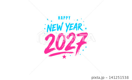 Colorful Happy New Year 2027 Design Colorful Happy New Year 2027 Design 141251538