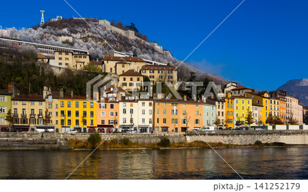 Right bank of Isere river in Grenoble, France Right bank of Isere river in Grenoble, France 141252179