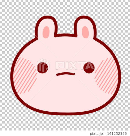 A cute illustration of a demure rabbit (color version) 141252536