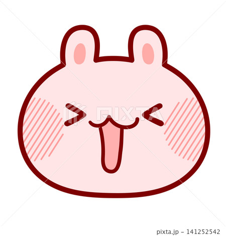 うれしそうなうさぎのかわいいイラスト(カラー版) うれしそうなうさぎのかわいいイラスト(カラー版) 141252542