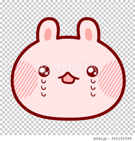泣いているうさぎのかわいいイラスト(カラー版) 泣いているうさぎのかわいいイラスト(カラー版) 141252544