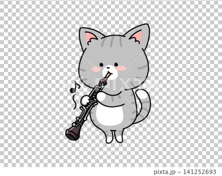 A cute girl playing the oboe A cute girl playing the oboe 141252693