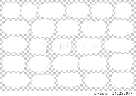 手描きタッチのゆるくてかわいい吹き出し|吹き出し口調整可能・ベクター素材 手描きタッチのゆるくてかわいい吹き出し|吹き出し口調整可能・ベクター素材 141252977