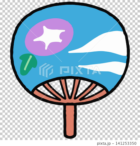 Cute fan icons that can be used in letters. Cute fan icons that can be used in letters. 141253350
