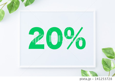 20%のメッセージボード 141253728