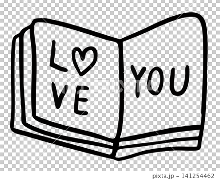 Hand drawn notebook with LOVE YOU note outline for colouring book, office workers, back to school, office supplies, sticker, leisure, hobby, activity, department store, stationery, writing Hand drawn notebook with LOVE YOU note outline for colouring book, office workers, back to school, office supplies, sticker, leisure, hobby, activity, department store, stationery, writing 141254462