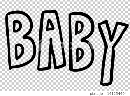Hand written BABY letter outline for kid colouring book, art, font, typography, text, message, compliments, tattoo, icon, shirt print, spring, summer, sticker, cute patch, brooch, pin, mood, feelings Hand written BABY letter outline for kid colouring book, art, font, typography, text, message, compliments, tattoo, icon, shirt print, spring, summer, sticker, cute patch, brooch, pin, mood, feelings 141254494
