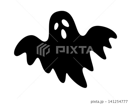 ハロウィンお化けのシルエット_ベクターイラスト ハロウィンお化けのシルエット_ベクターイラスト 141254777