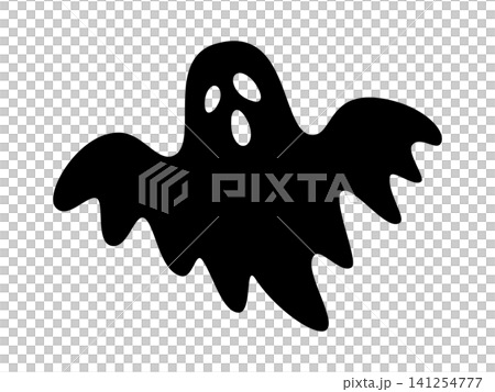 ハロウィンお化けのシルエット_ベクターイラスト ハロウィンお化けのシルエット_ベクターイラスト 141254777