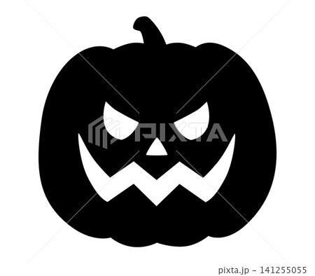 ハロウィンのカボチャのシルエット_ベクターイラスト 141255055