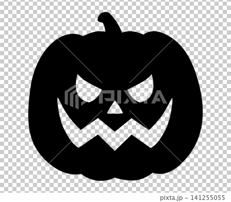 Halloween pumpkin silhouette_vector illustration Halloween pumpkin silhouette_vector illustration 141255055