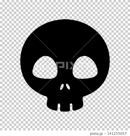 ドクロのシルエット_ベクターイラスト ドクロのシルエット_ベクターイラスト 141255057