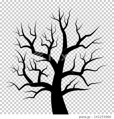 Creepy tree silhouette_vector illustration Creepy tree silhouette_vector illustration 141255060
