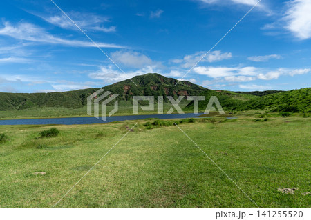 初夏の爽やかな風が吹き抜ける阿蘇・草千里の美しい大自然 初夏の爽やかな風が吹き抜ける阿蘇・草千里の美しい大自然 141255520