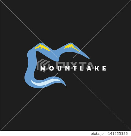 ML letter for mountain lake logo icon vector element design template 141255526