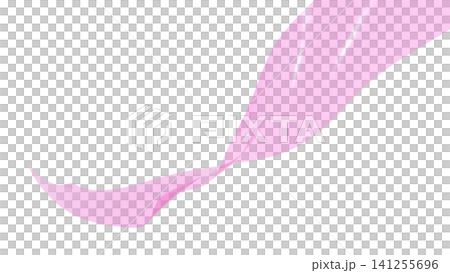 光沢のある曲線ラインとコピースペース 背景白　PowerPointなどのプレゼン表紙 141255696
