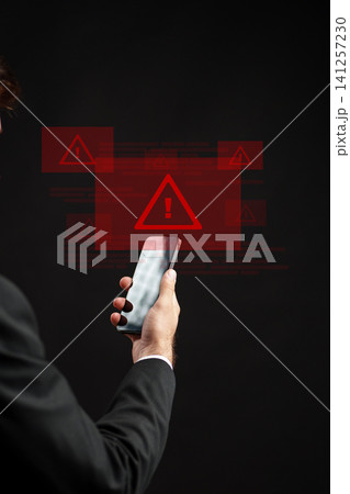 Emergency 911 call alert on smartphone screen during urgent situation at night Emergency 911 call alert on smartphone screen during urgent situation at night 141257230