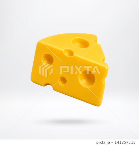 Piece of 3D Swiss cheese with holes. Piece of 3D Swiss cheese with holes. 141257315