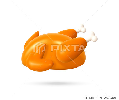 3D Roasted chicken for Thanksgiving or Christmas 3D Roasted chicken for Thanksgiving or Christmas 141257366