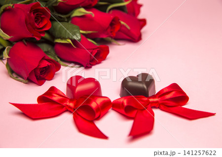 Chocolates and roses for Valentine's Day Chocolates and roses for Valentine's Day 141257622
