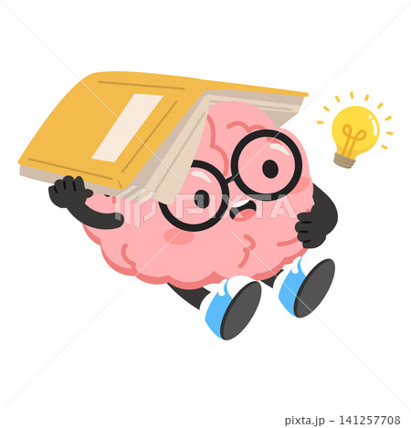 Brain Character Reading a Book Brain Character Reading a Book 141257708