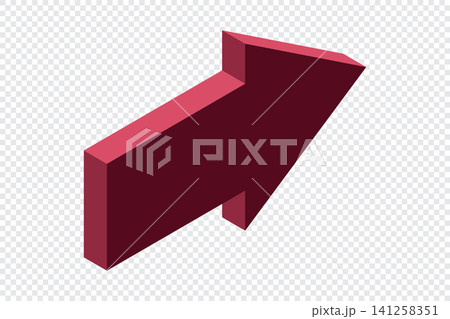 Isometric arrow. Pointer for infographics and design. Direction concept. 3D arrow icon. Computer mouse cursor. Flat icon style. Vector illustration Isometric arrow. Pointer for infographics and design. Direction concept. 3D arrow icon. Computer mouse cursor. Flat icon style. Vector illustration 141258351