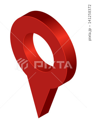 Isometric locator pin. 3D location pointer. Isometric pointer for map. Destination symbol. Navigation sign. Vector illustration Isometric locator pin. 3D location pointer. Isometric pointer for map. Destination symbol. Navigation sign. Vector illustration 141258372