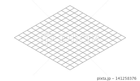 Isometric grid line background. Isometric grid line guide. Isometric grid template. 3D perspective paper background. Vector illustration Isometric grid line background. Isometric grid line guide. Isometric grid template. 3D perspective paper background. Vector illustration 141258376