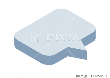 Isometric speech bubble. Isometric text bubble icon. Chat bubble icon. Isometric message icon. Vector illustration Isometric speech bubble. Isometric text bubble icon. Chat bubble icon. Isometric message icon. Vector illustration 141258404