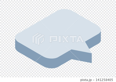 Isometric speech bubble. Isometric text bubble icon. Chat bubble icon. Isometric message icon. Vector illustration 141258405