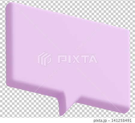 3D Material_Speech Bubble_Purple 3D Material_Speech Bubble_Purple 141258491