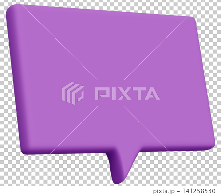 3D素材_吹き出し_紫 3D素材_吹き出し_紫 141258530