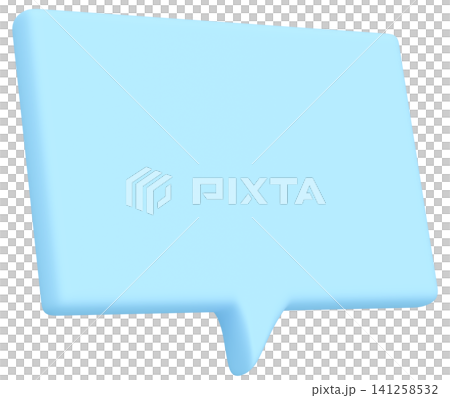 3D Material_Speech Bubble_Light Blue 141258532