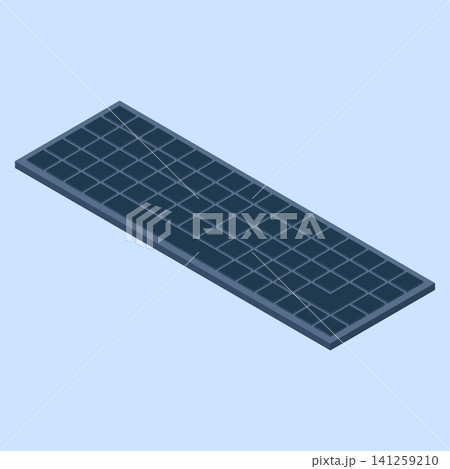 Isometric computer keyboard. Modern computer keyboard. Computer hardware components. Isometric technology. Vector illustration Isometric computer keyboard. Modern computer keyboard. Computer hardware components. Isometric technology. Vector illustration 141259210