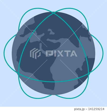 Isometric globe. Global network connection. Global digital technology. Isometric technology Isometric globe. Global network connection. Global digital technology. Isometric technology 141259214