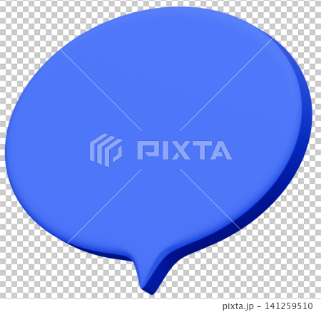 3D Material_Speech Bubble_Blue 3D Material_Speech Bubble_Blue 141259510
