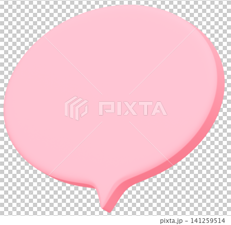 3D Material_Speech Bubble_Pink 3D Material_Speech Bubble_Pink 141259514
