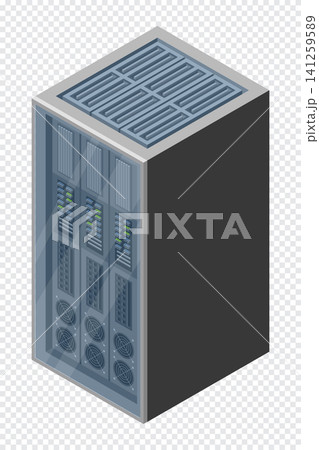 Isometric server. Network technology and hosting server equipment. Computer network technology. Cloud database station. Data storage Isometric server. Network technology and hosting server equipment. Computer network technology. Cloud database station. Data storage 141259589