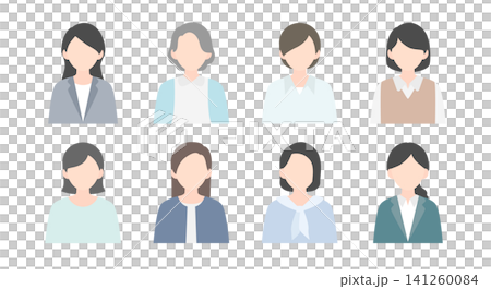 適用於商業用途的各種女性圖示集頭像 適用於商業用途的各種女性圖示集頭像 141260084