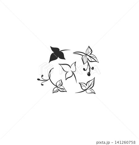 Hand drawn abstract vector graphic illustration outline with stylized line autumn tree leaves design .Trendy modern doodle sketch harvest drawing concept.Vector line nature sketch symbol. Hand drawn abstract vector graphic illustration outline with stylized line autumn tree leaves design .Trendy modern doodle sketch harvest drawing concept.Vector line nature sketch symbol. 141260758