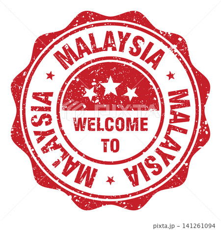 Welcome to Malaysia red grunge round stamp. Welcome to Malaysia stamp Welcome to Malaysia red grunge round stamp. Welcome to Malaysia stamp 141261094