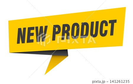 new product banner. new product speech bubble, label, sticker, sign template 141261235