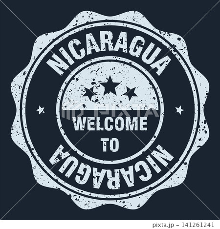 Welcome to Nicaragua white grunge round stamp. Welcome to Nicaragua stamp 141261241