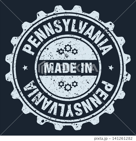 Made in Pennsylvania white grunge round stamp. Made in Pennsylvania stamp Made in Pennsylvania white grunge round stamp. Made in Pennsylvania stamp 141261282